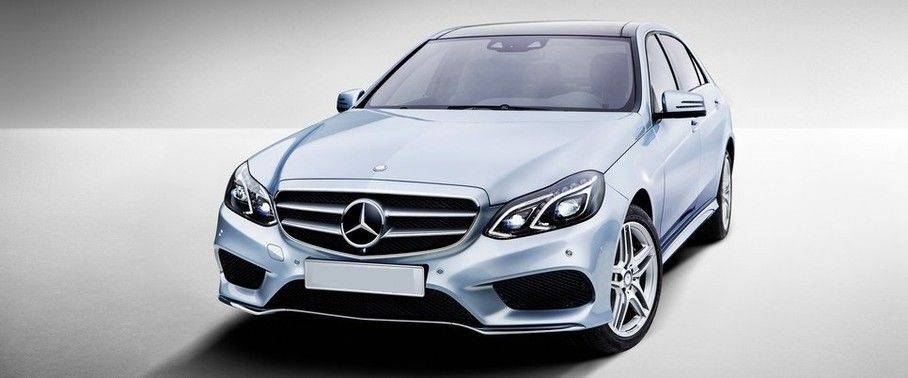 Mercedes-Benz E Class Saloon Front Angle High View Mercedes-Benz E Class Saloon Front Angle High View