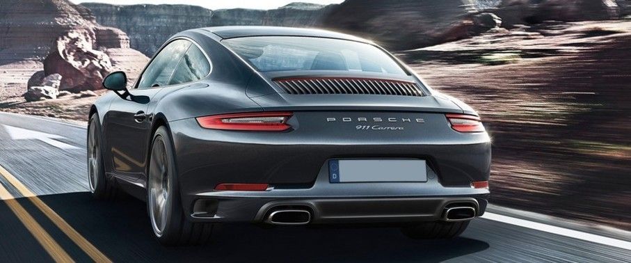911 Carrera 4 Cabriolet Rear Low Angle View 911 Carrera 4 Cabriolet Rear Low Angle View
