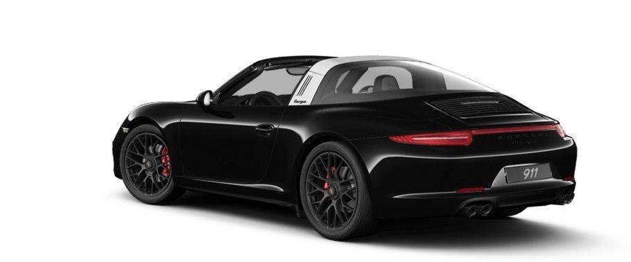 Rear Cross View of Porsche 911 Targa 4 GTS Rear Cross View of Porsche 911 Targa 4 GTS