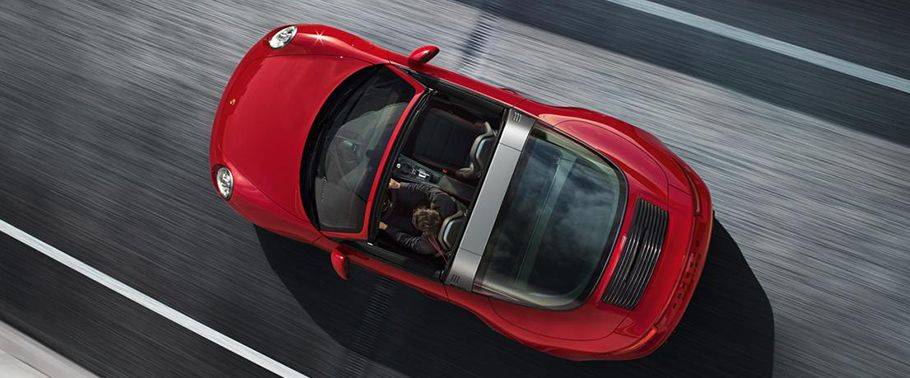 Top View of 911 Targa 4 GTS Top View of 911 Targa 4 GTS