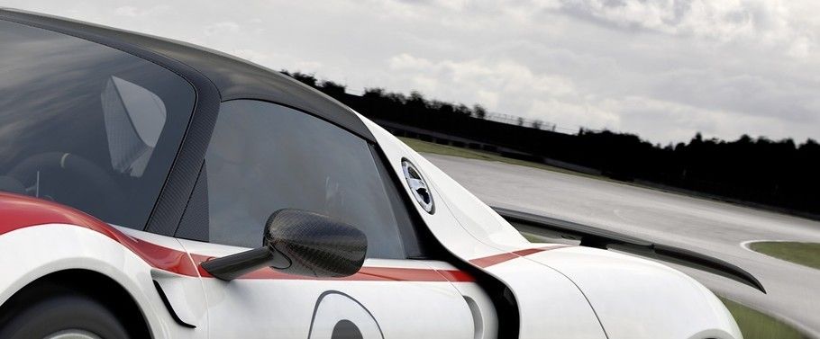 Porsche 918 Spyder Weissach package Drivers Side Mirror Front Angle Porsche 918 Spyder Weissach package Drivers Side Mirror Front Angle