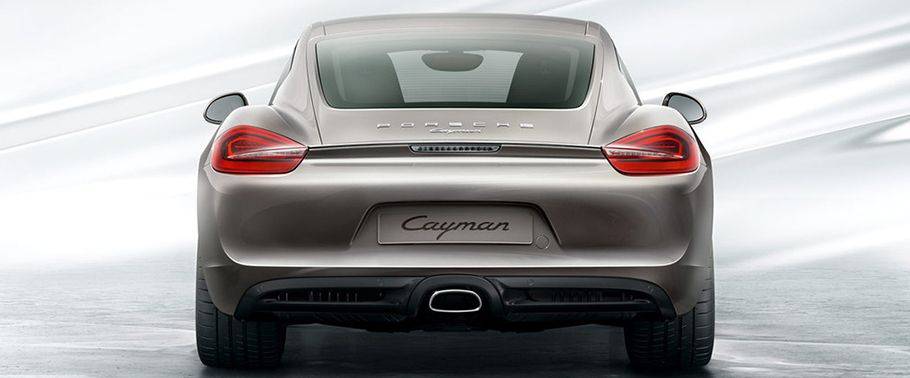 Full Rear View of Porsche Cayman Full Rear View of Porsche Cayman