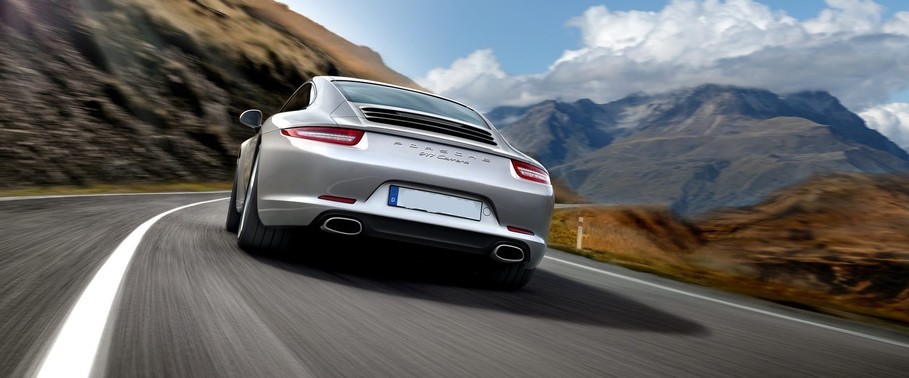 911 Carrera Rear Low Angle View 911 Carrera Rear Low Angle View