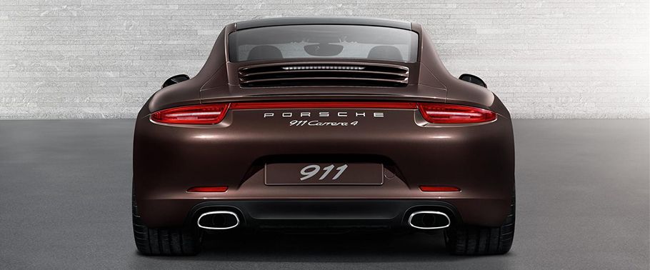 Full Rear View of Porsche 911 Carrera 4