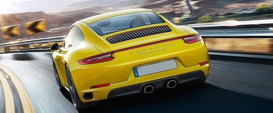 911 Carrera 4S Rear Low Angle View 911 Carrera 4S Rear Low Angle View