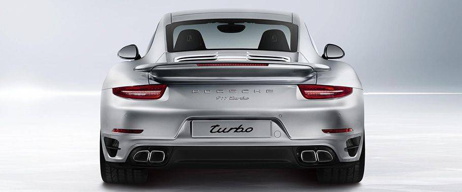 Full Rear View of Porsche 911 Turbo Full Rear View of Porsche 911 Turbo