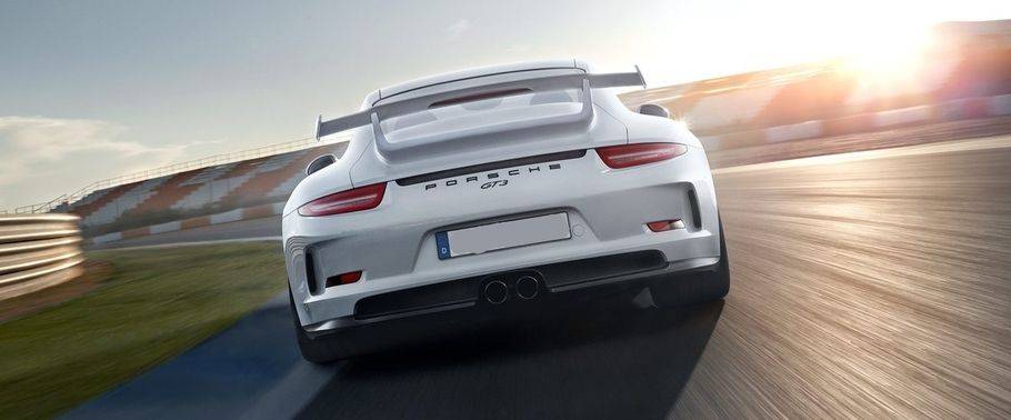 Full Rear View of Porsche 911 GT3 Full Rear View of Porsche 911 GT3