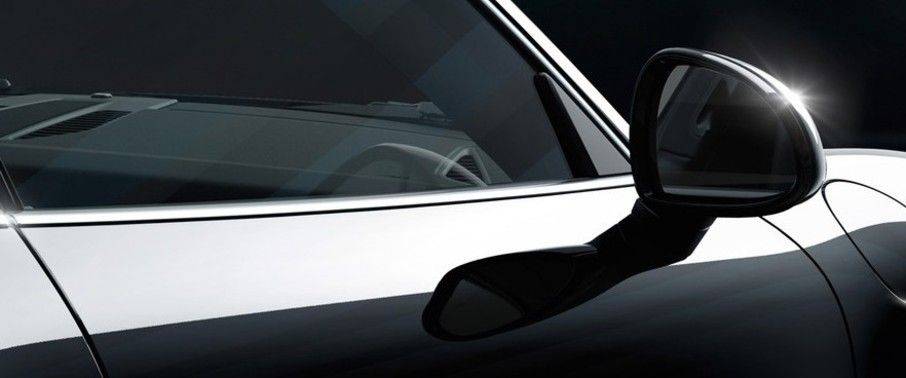 Porsche 911 Carrera 4 Black Edition Drivers Side Mirror Rear Angle Porsche 911 Carrera 4 Black Edition Drivers Side Mirror Rear Angle