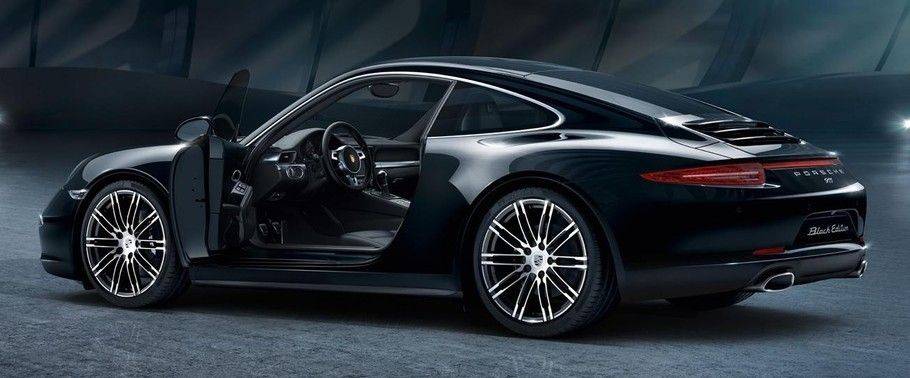 Porsche 911 Carrera 4 Black Edition Driver's Side View Door Open Porsche 911 Carrera 4 Black Edition Driver's Side View Door Open