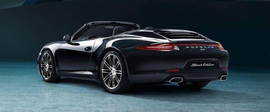 911 Carrera 4 Black Edition Rear Low Angle View 911 Carrera 4 Black Edition Rear Low Angle View