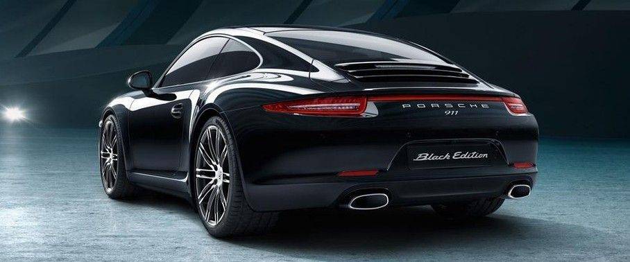 Rear Medium View of Porsche 911 Carrera 4 Black Edition Rear Medium View of Porsche 911 Carrera 4 Black Edition