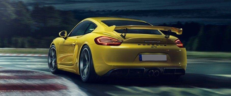 Rear Medium View of Porsche Cayman GT4 Rear Medium View of Porsche Cayman GT4