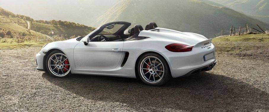Boxster Spyder Rear Low Angle View Boxster Spyder Rear Low Angle View