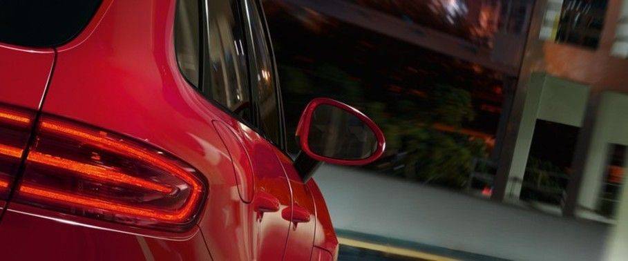 Porsche Macan GTS Drivers Side Mirror Rear Angle Porsche Macan GTS Drivers Side Mirror Rear Angle