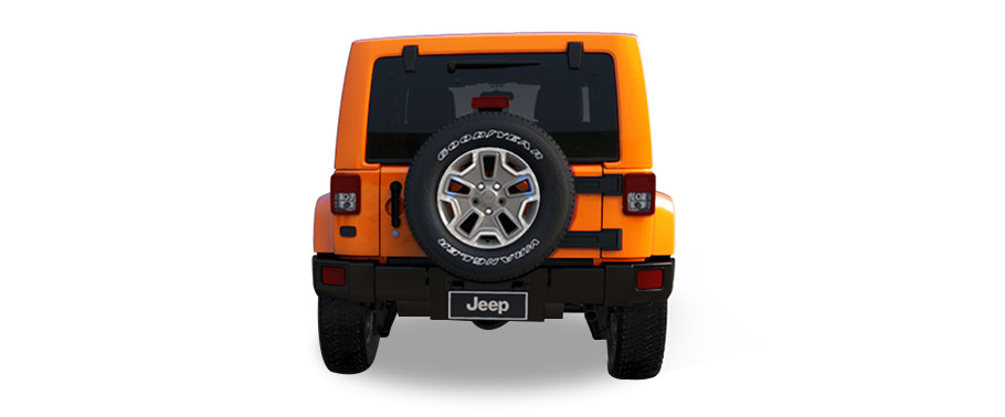 Full Rear View of Jeep Wrangler Unlimited Full Rear View of Jeep Wrangler Unlimited
